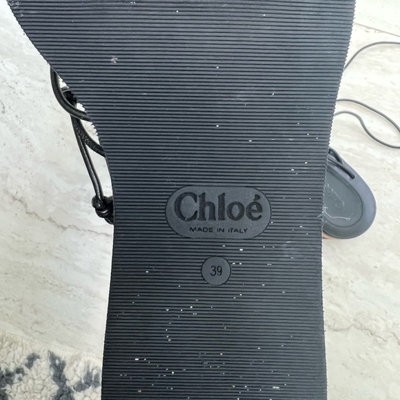 Chloé Leather Sandals in Black EU 39 Wrap Around Straps - Picture 5 of 5